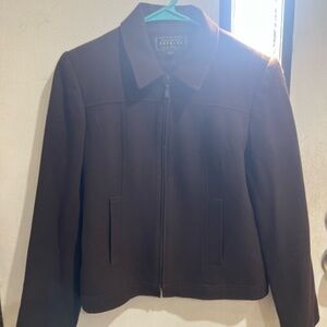 Express Dark Brown Bomber Jacket